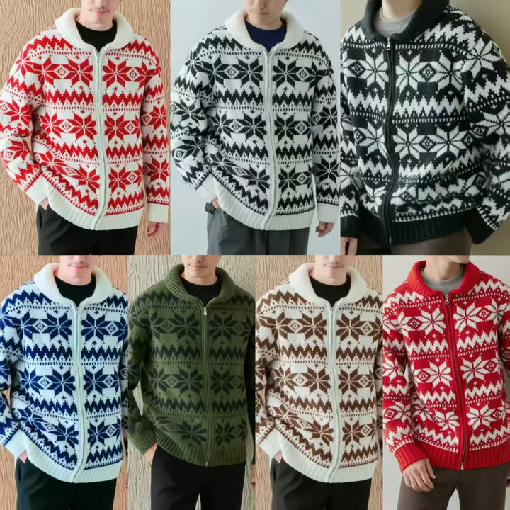 Women's knit jacket with traditional pattern Lune London