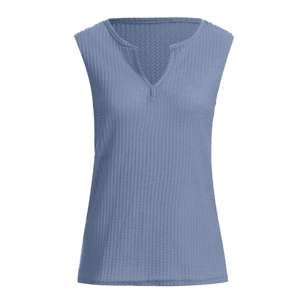 Ladies Sports Top with Textured Surface and V Neck Lune London
