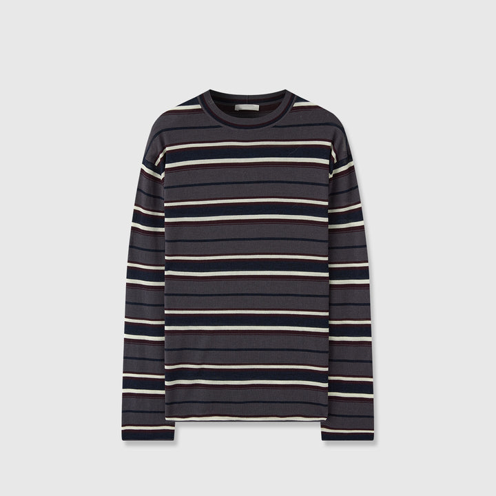 Chemise à manches longues pour femmes avec motif rayé à la mode Chic & Stil