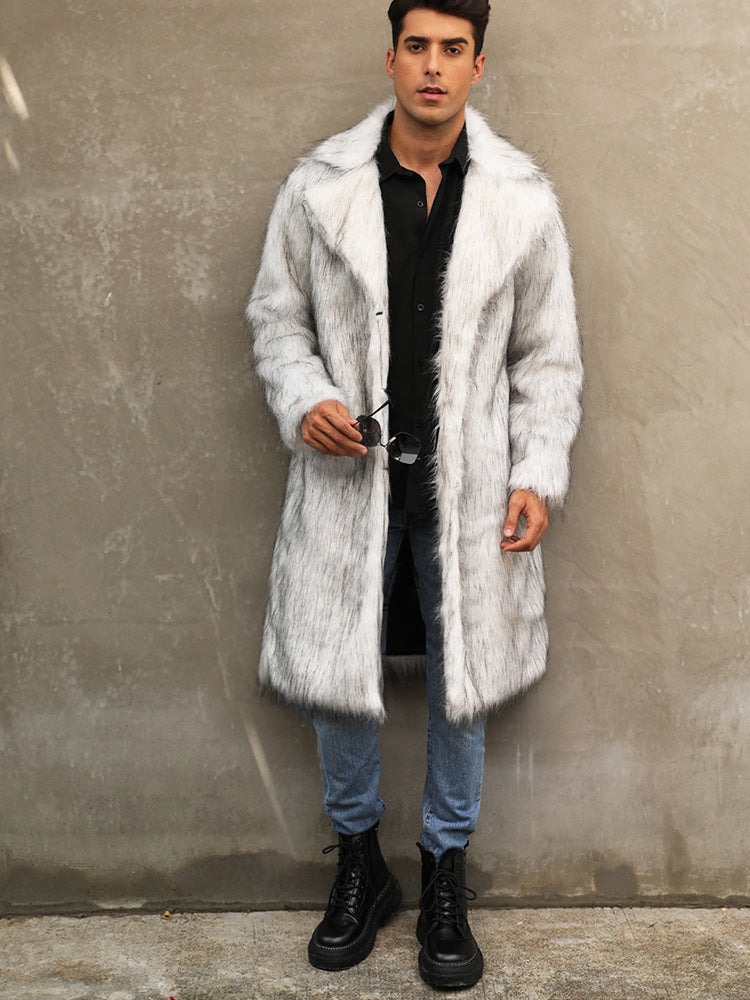Extravagant faux fur jacket for men with classic details Lune London
