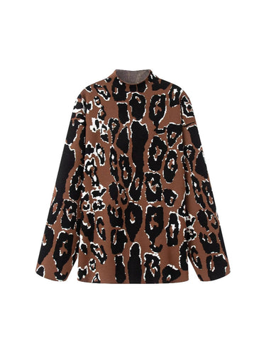 Casual women's sweater with animal print Lune London
