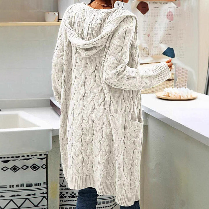 Women's cardigan with pockets and cable pattern Lune London