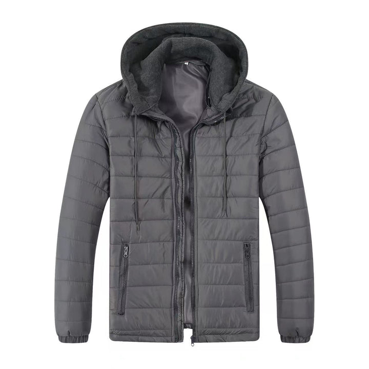 Men's quilted transition jacket with adjustable hood and insulated filling Lune London
