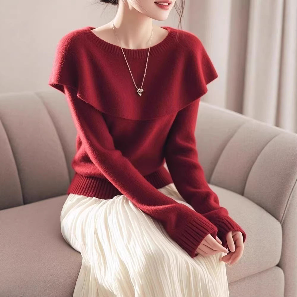 Pull femme avec col châle décontracté Chic & Stil