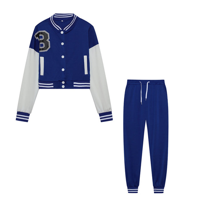 Sporty set for women consisting of a cropped jacket and jogging pants Lune London