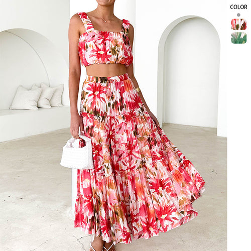 Maxi Dress for Women with Airy Blouse and Voluminous Skirt Chic & Style