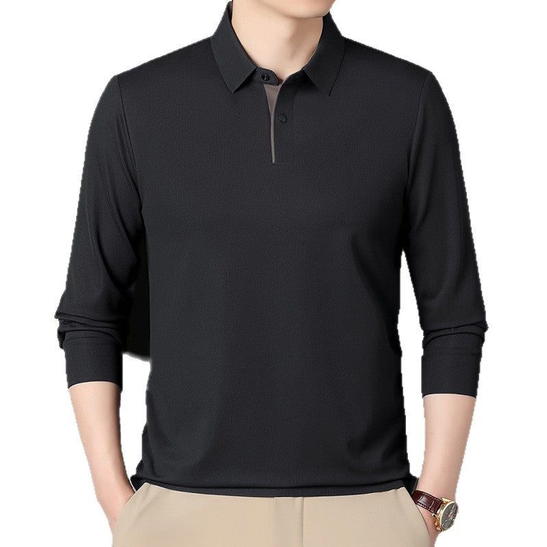 Men's 3/4 Sleeve Polo in Breathable Functional Fabric Lune London
