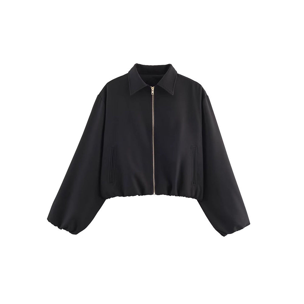 Casual short jacket for women with classic zip Lune London