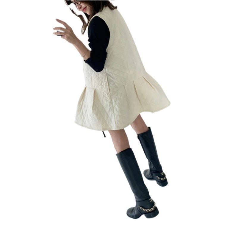 Gilet matelassé pour femme avec jupe évasée et fermeture éclair pratique Chic & Stil