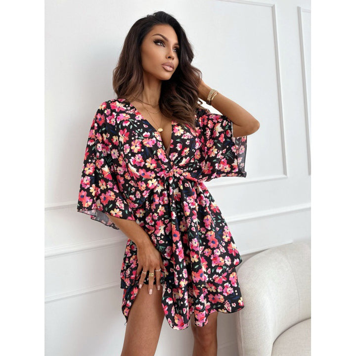 Lune London floral print wrap dress for women