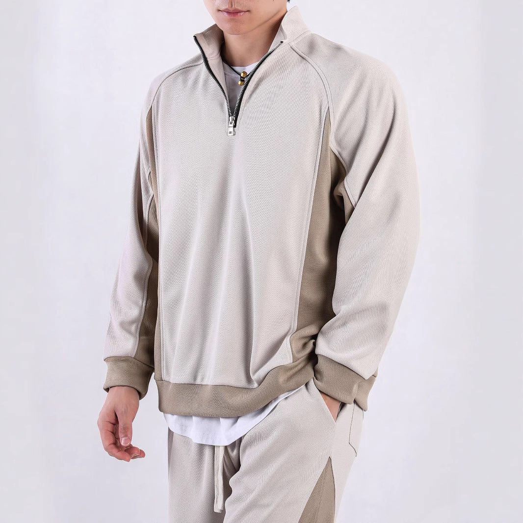 Functional pull for men with half-zip and breathable inserts Lune London