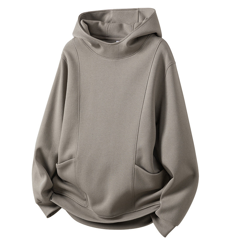 Oversized casual women’s hoodie with a high collar and practical side pockets Lune London