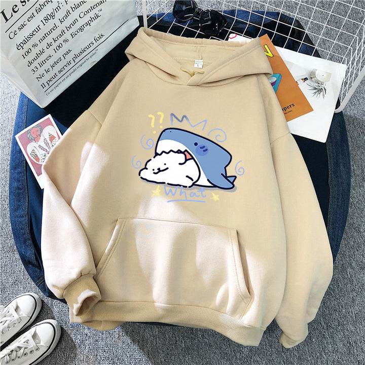 Women's hoodie with playful whale motif Chic & Stil