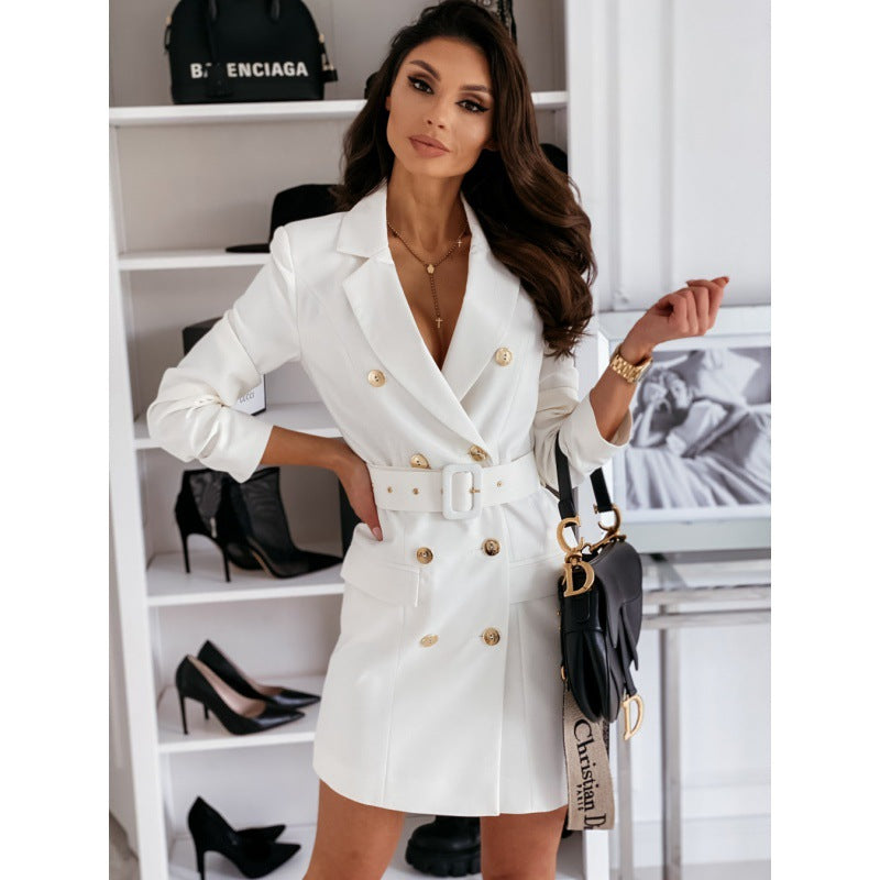 Blazer dress for women with elegant double button and fitted design Lune London