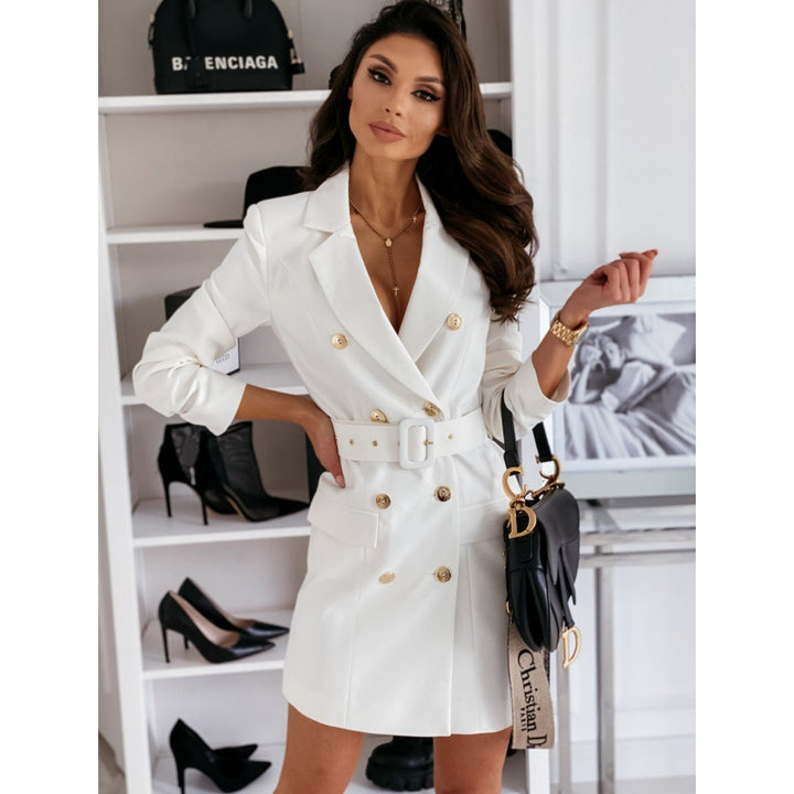 Blazer dress for women with elegant double button and fitted design Lune London