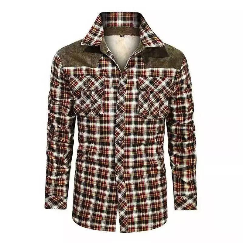 Men's plaid flannel shirt with warm inner lining Lune London