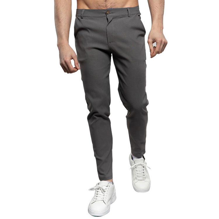 Elegant slim-fit suit trousers for men with modern details Lune London