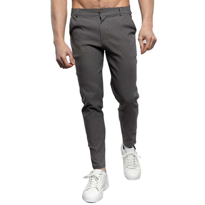 Elegant slim-fit suit trousers for men with modern details Lune London