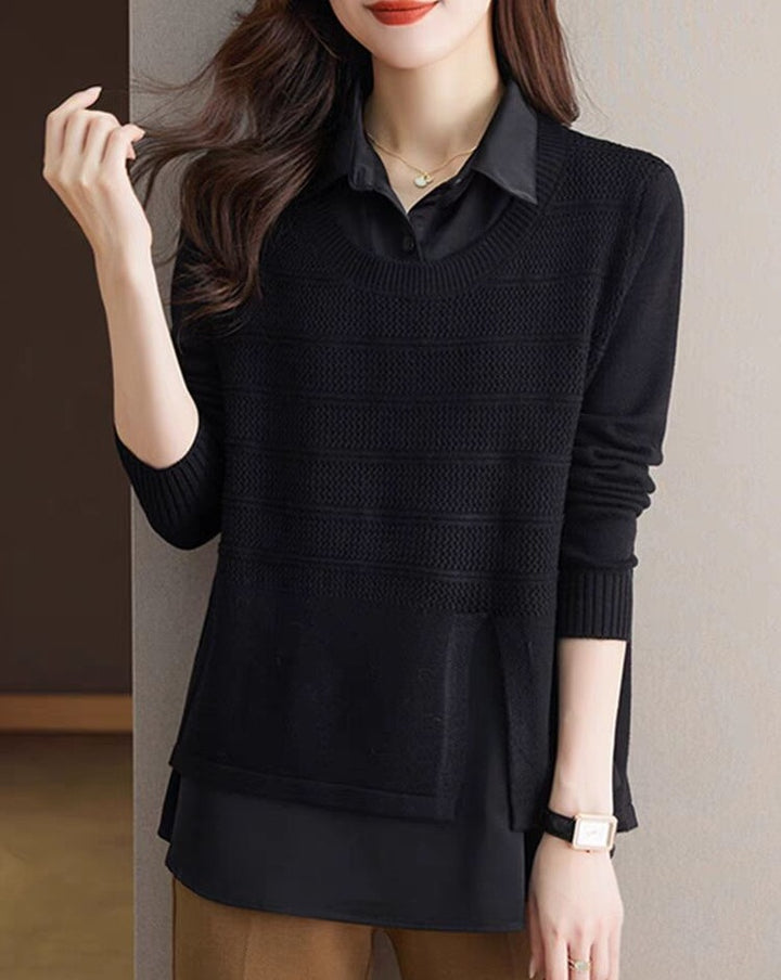Layered fashion pullover for women with Lune London structure