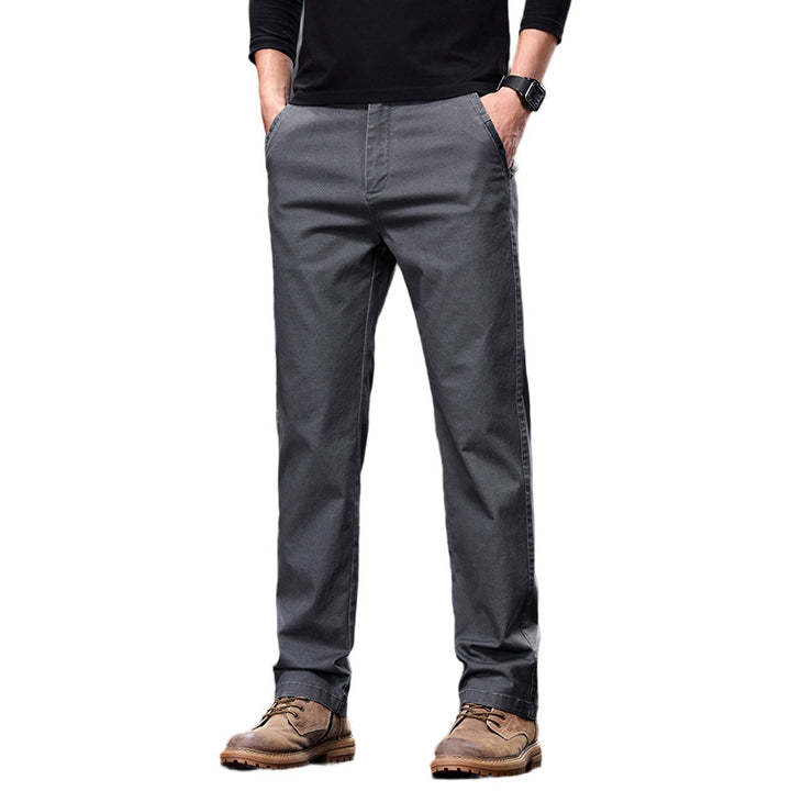 Pantalon chino confortable pour hommes avec taille élastique et poches pratiques Lune London