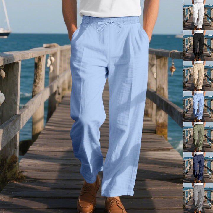 Casual beach pants for men with elastic waist and practical side pockets Lune London