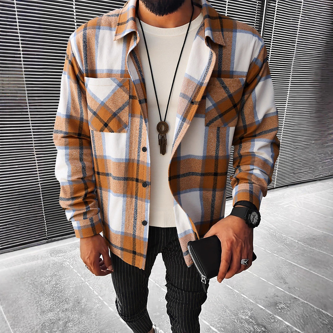 Men's Checked Flannel Shirt Jacket Lune London