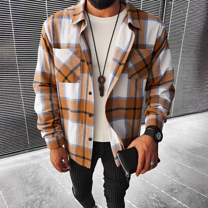 Men's Checked Flannel Shirt Jacket Lune London
