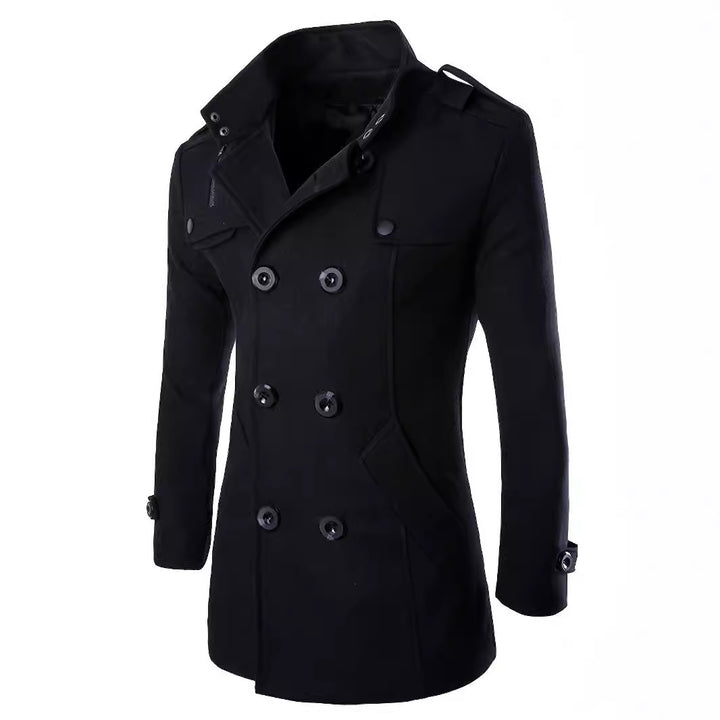 Elegant double-breasted coat for men with modern accents Lune London