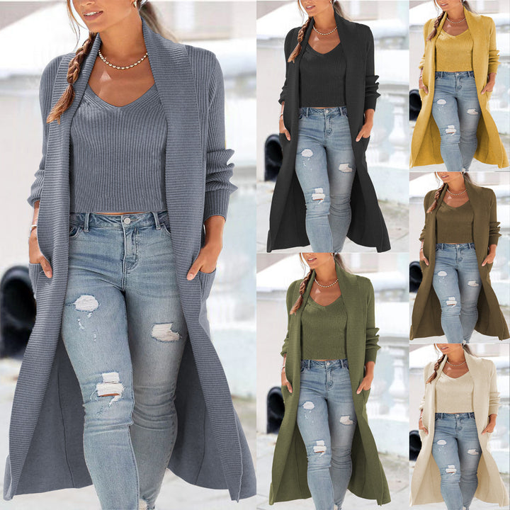 Women’s knit coat with elegant open cut Lune London