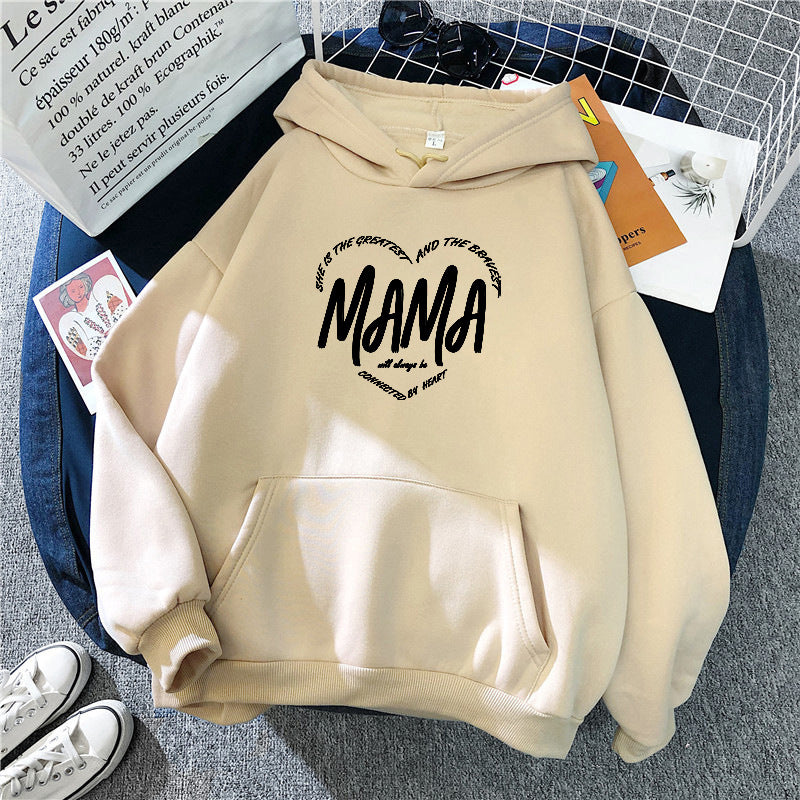 Women's hooded sweatshirt with creative mama motif Chic & Stil