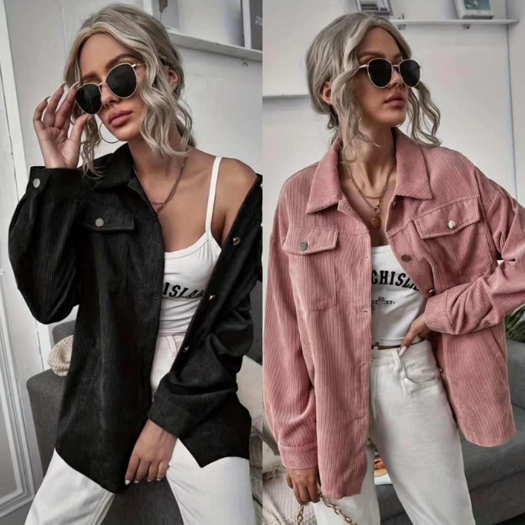 Corduroy jacket for women with a modern cut and practical pockets Lune London