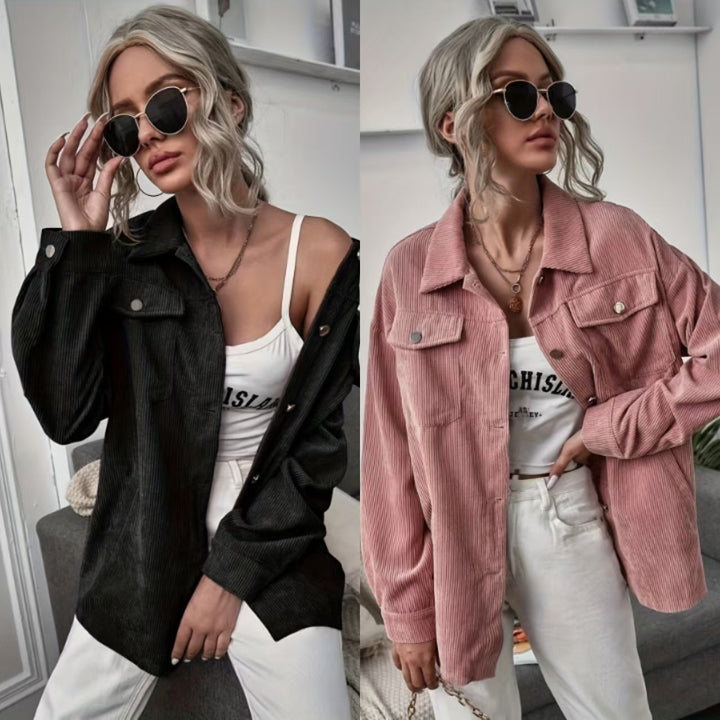 Corduroy jacket for women with a modern cut and practical pockets Lune London