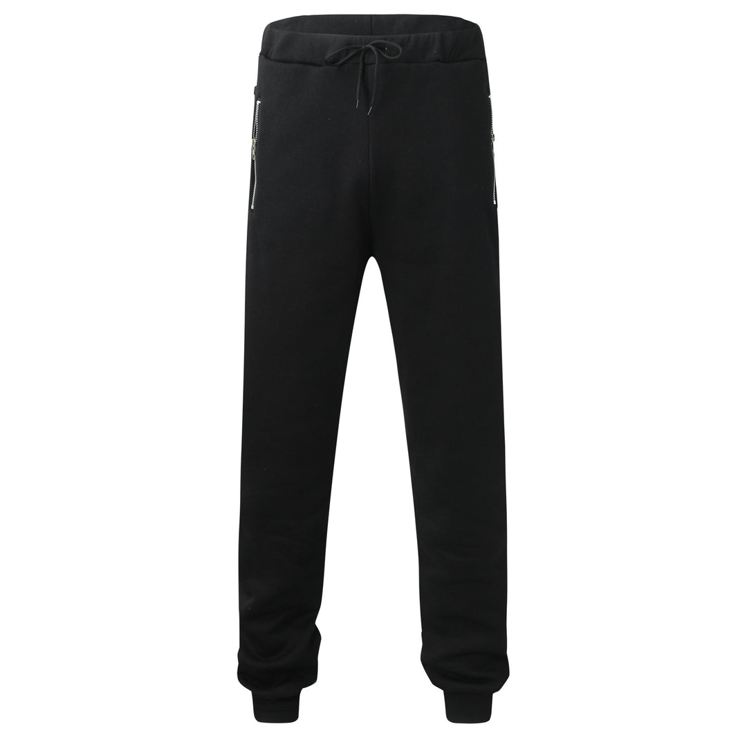 Sporty men's jogging pants with elastic waistband and side zip pockets Lune London