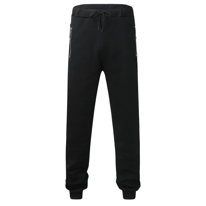 Sporty men's jogging pants with elastic waistband and side zip pockets Lune London