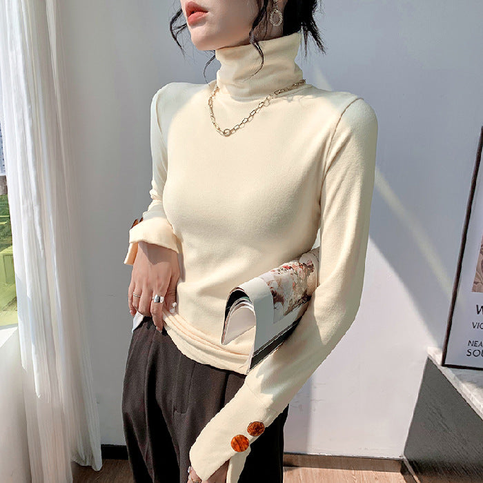 Women Long Sleeve Turtleneck made of fine ribbed material Chic & Stil