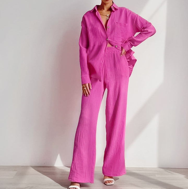 Ladies Casual two-piece set in lightweight material with a loose fit Lune London
