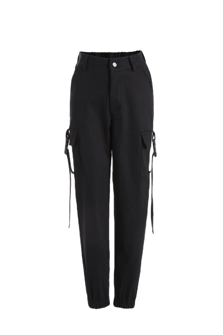 Women's cargo pants with elastic waistband and practical side pockets Lune London