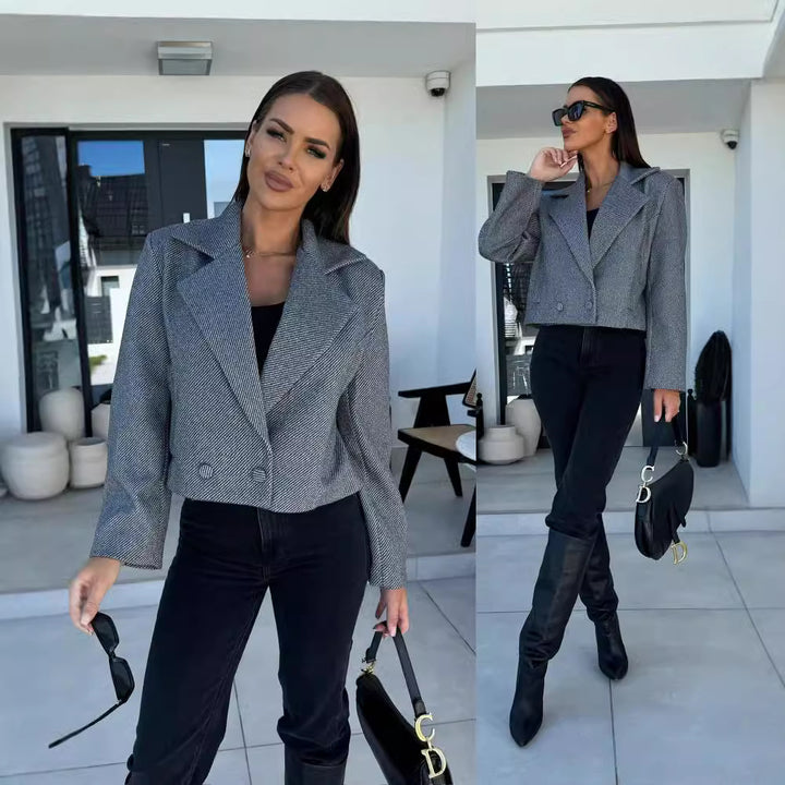 Ladies Elegant Slim-Fit Blazer Jacket Lune London