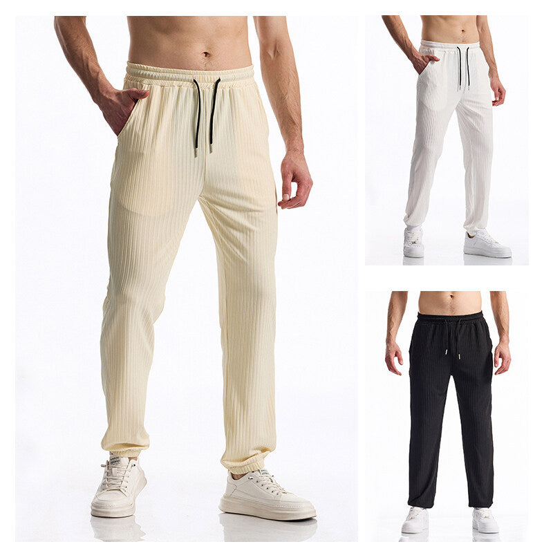 Casual men's jogging pants with elastic waistband and practical pockets Lune London