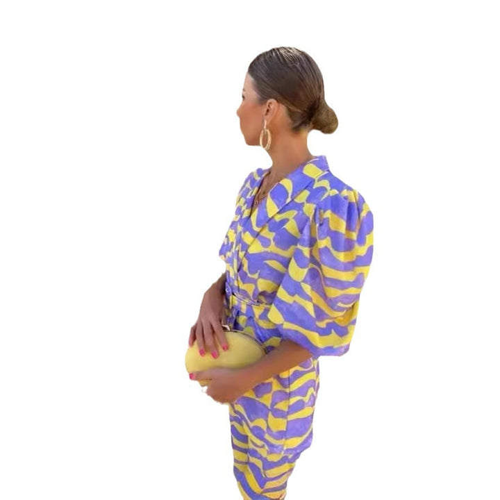 Women Fashionable Set with Exclusive Pattern and Fitted Silhouette Lune London