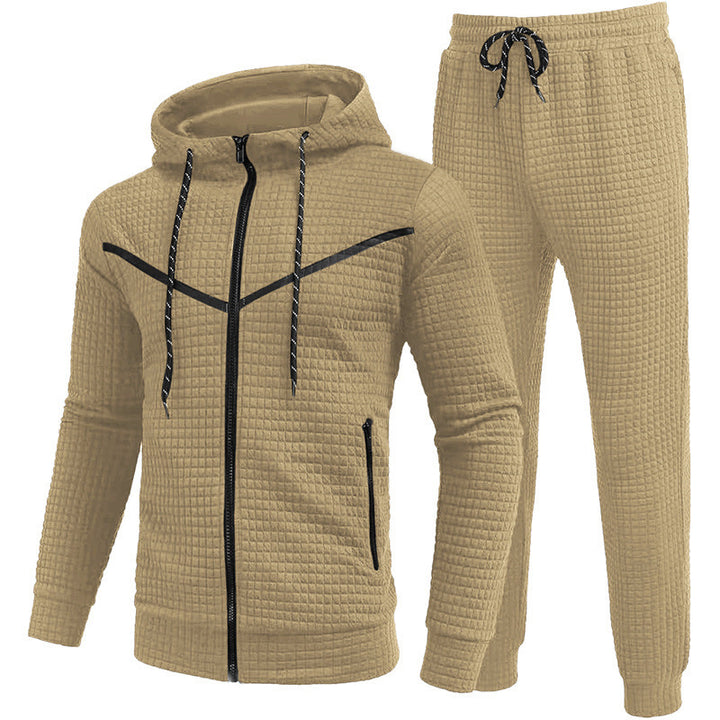 Urban tracksuit jacket for men with practical zippered pockets and structured surface Lune London