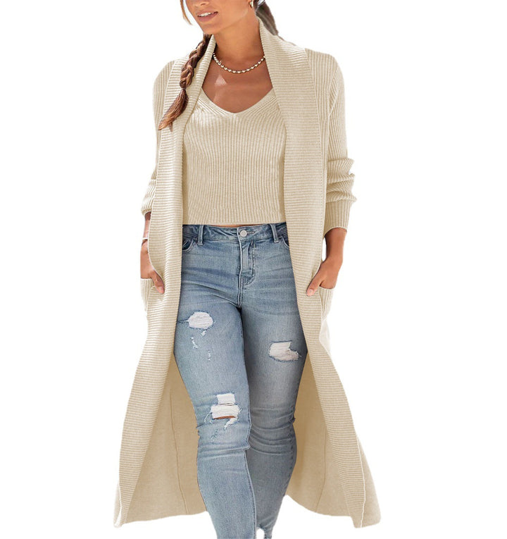 Open-cut knitted women's jacket with fine ribbed structure Lune London