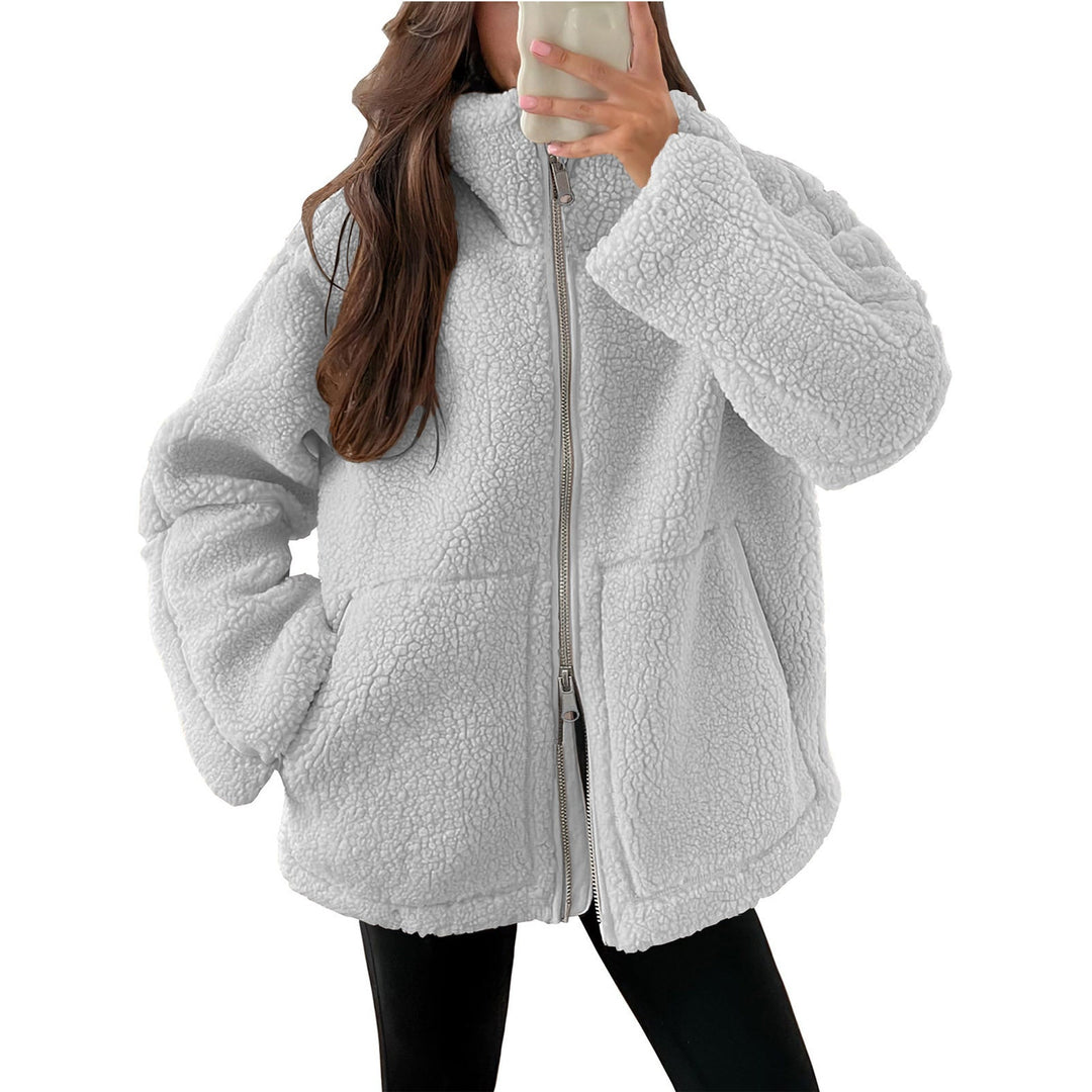 Ladies Cozy Teddy Jacket with Zipper Lune London