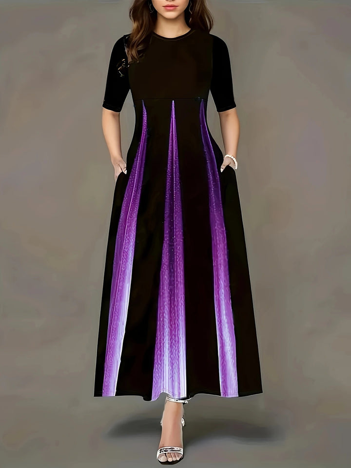 Maxi dress for women with sleek side pockets and luxurious shine Lune London