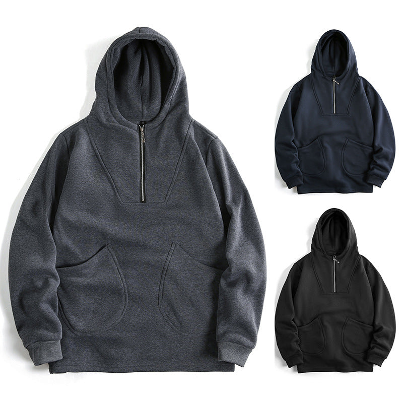 Men's hoodie with innovative zipper and comfortable fit Lune London