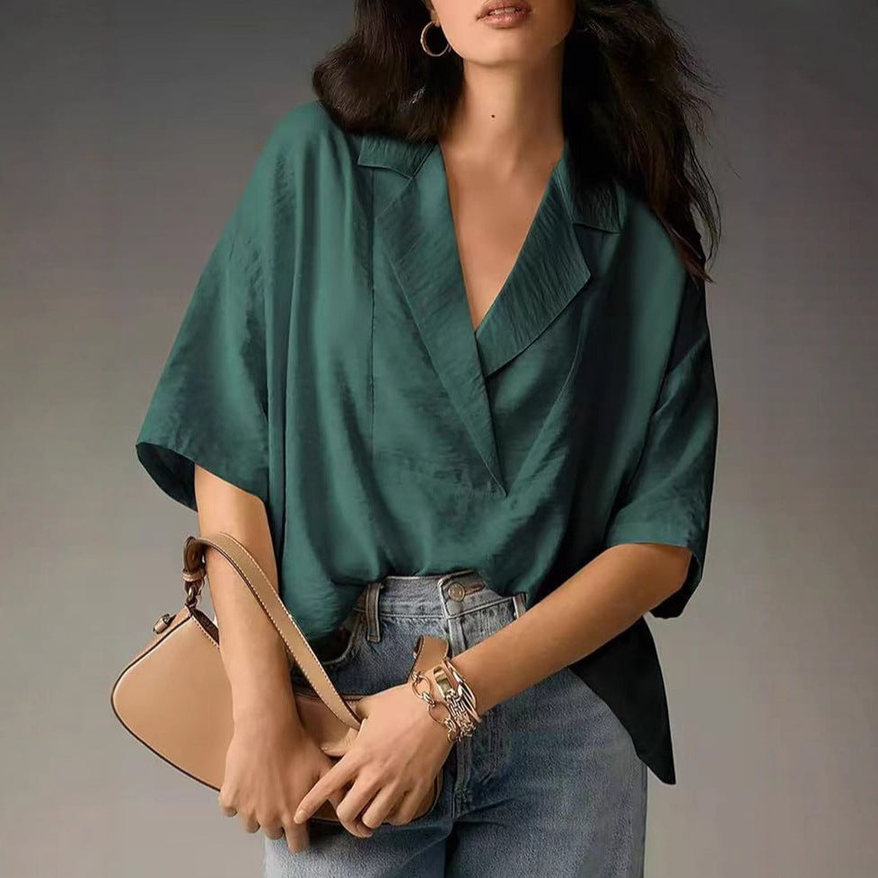 Casual silk blouse for women with an elegant fit Lune London