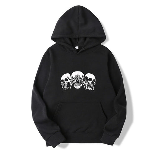 Women's hoodie with artistic skull design Chic & Stil