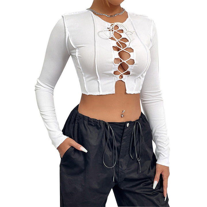 Long blouse with long sleeves for women with decorative lace detail Chic & Stil