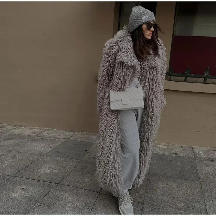 Women's Long Faux Fur Coat Lune London