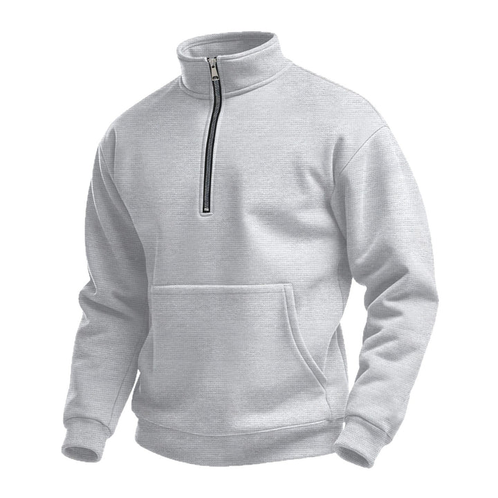 Women Stand Collar Sweater with Zipper and High-Quality Cotton Blend Chic & Stil